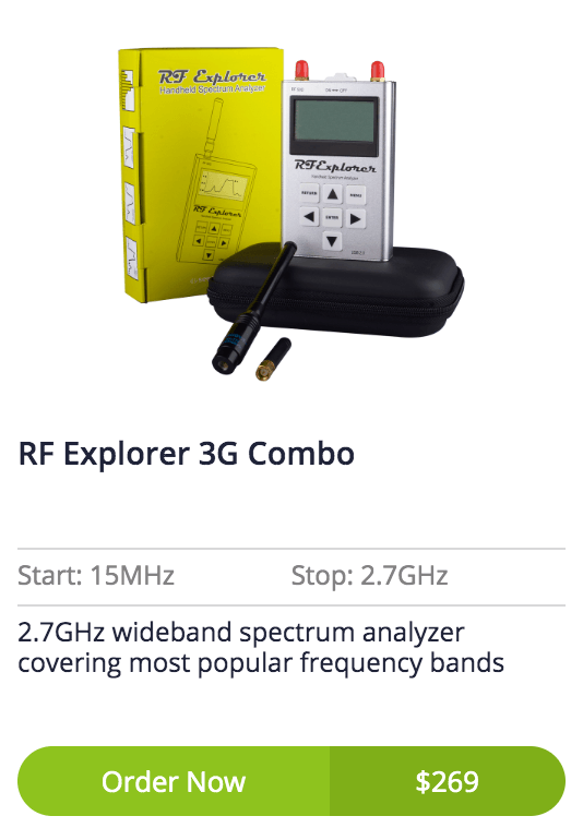 RF Explorer Wifi Combo DIY Maker Open Source BOOOLE Handheld Digital Spectrum Analyzer SeeedStudio 