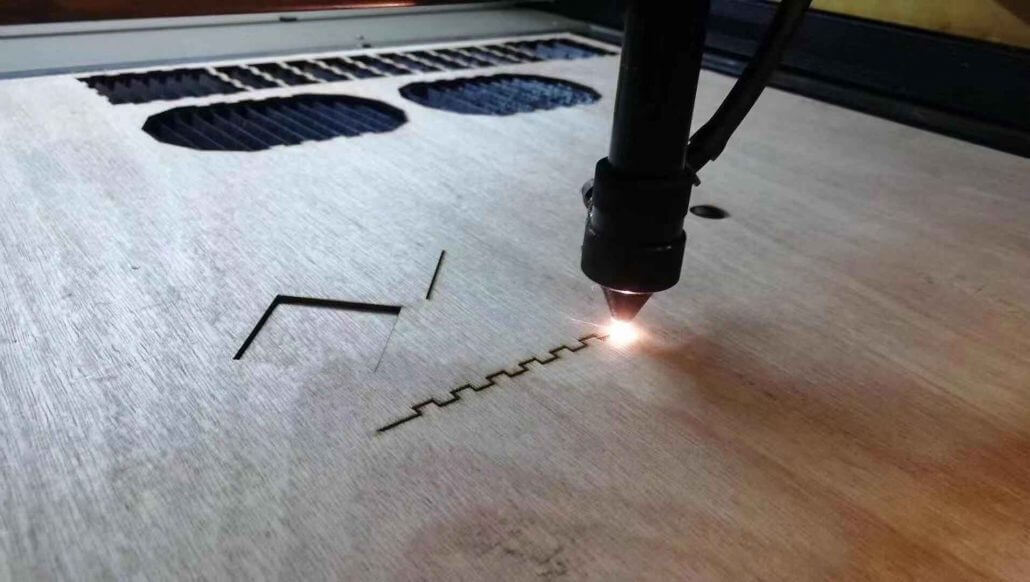 laser cutting wood